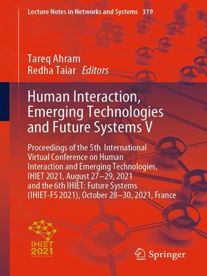 cover image of Human Interaction, Emerging Technologies and Future Systems V